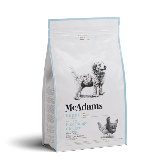 McAdams 自由放養雞肉(幼犬配方) 狗乾糧 5kg (藍袋) [PPC-D05] 