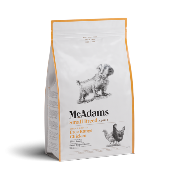 McAdams  自由放養雞肉 (小型犬配方) 狗乾糧 2kg (黃袋) | 細袋 [SBC-D02]