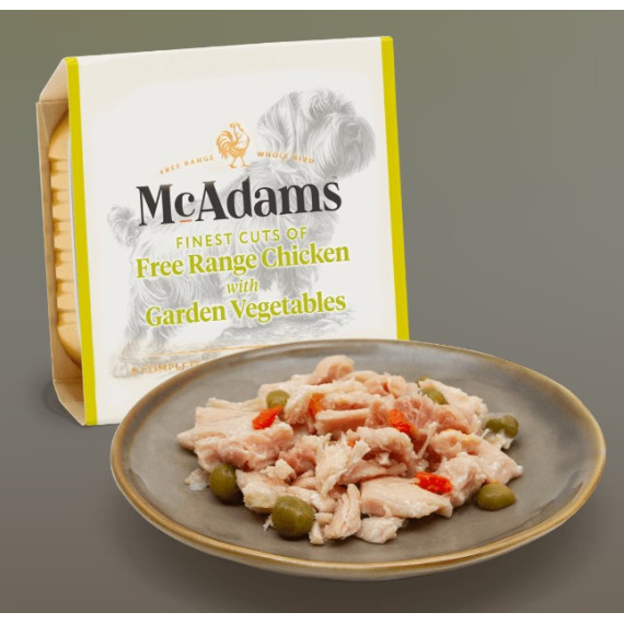 McAdams 自由放養雞、田園蔬菜 狗狗餐盒 150g [WD-CTH-150ALU] (黃)