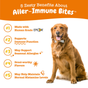 Zesty Paws - Aller-Immune Bites 抗敏免疫咀嚼軟粒 -  90粒 羊肉味 (犬用) | 橙標 紫字 [003266] 