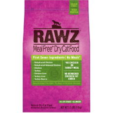 RAWZ 無穀物低溫烘焙 脫水雞肉+火雞肉+雞肉 貓糧 1.75LB | 迷您裝 [RAWZCC1]