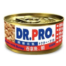 預計8月尾返貨 - Dr. Pro 關節元氣貓罐頭 吞拿魚+蝦 80g x 24罐 原箱同款優惠 [DP51050]