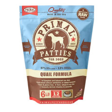 **代理停產** PRIMAL - Canine Frozen Formula**急凍**鮮肉狗配方 - 鵪鶉 6 lb