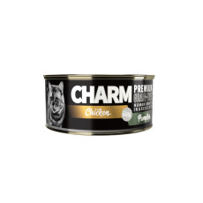 Charm  C-08 野性魅力 特級無穀 濃湯雞肉伴南瓜貓罐 80g