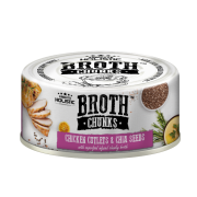 Absolute Holistic Broth Chunks 原塊厚肉菜湯罐頭 厚切雞塊+奇亞籽 80g [AH-5119] 貓狗適用