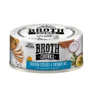 Absolute Holistic Broth Chunks 原塊厚肉菜湯罐頭 厚切雞塊+椰子油 80g [AH-5126] 貓狗適用