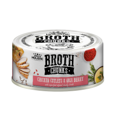 Absolute Holistic Broth Chunks 原塊厚肉菜湯罐頭  厚切雞塊+杞子 80g [AH-5133] 貓狗適用