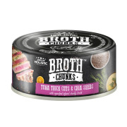 Absolute Holistic Broth Chunks 原塊厚肉菜湯罐頭 厚切吞拿魚+奇亞籽 80g [AH-5171] 貓狗適用