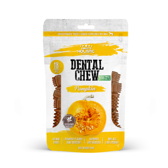 ABSOLUTE HOLISTIC Dental Chew 狗潔齒骨  Boost南瓜口味18支裝160g [AH-8783]