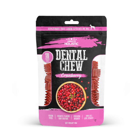 ABSOLUTE HOLISTIC Dental Chew 狗潔齒骨  小紅莓口味18支裝160g  [AH-2798]