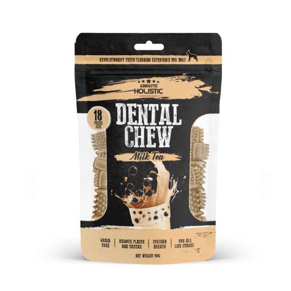 ABSOLUTE HOLISTIC Dental Chew 狗潔齒骨 奶茶口味18支裝160g [AH-2842]