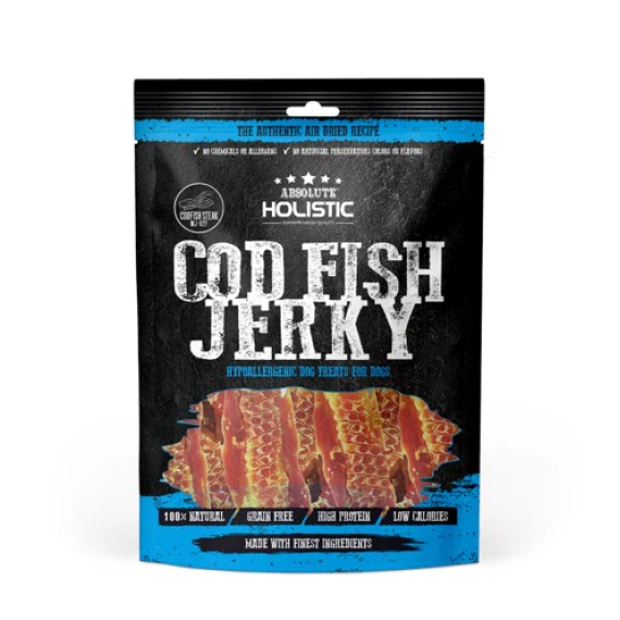 Absolute Holistic Jerky高級純天然狗小食   鮮鱈魚塊 100g [AJ-02F]