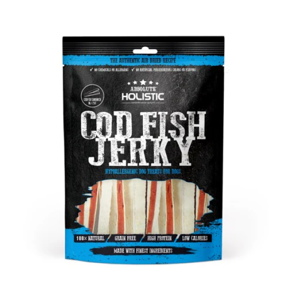 Absolute Holistic Jerky高級純天然狗小食   鮮鱈魚治 100g [AJ-29F]