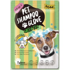 Puppy Crush - All-in-1 Pet Shampoo Glove "Green Tea"  寵物清潔毛髮 手套 - 綠茶味, 單隻裝  [PCY121]