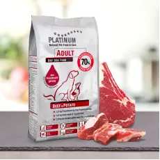 PLATINUM 鮮牛肉 + 馬鈴薯無穀物成犬配方 5kg 