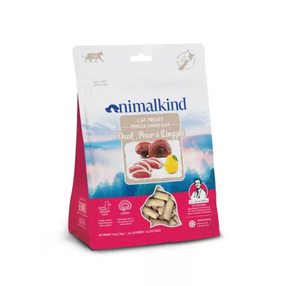 Animalkind 凍乾生零食 梨子、鴨和靈芝 貓零食 50g [020-00765]