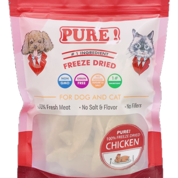 PURE! 100% Chicken 冷凍脫水雞肉塊 300g