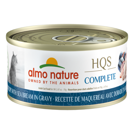 Almo Nature HQS Complete 鯖魚鯛魚貓主食罐 70g [1709]