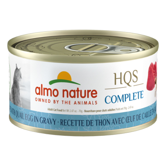 Almo Nature HQS Complete 吞拿魚鵪鶉蛋貓主食罐 70g [1714]