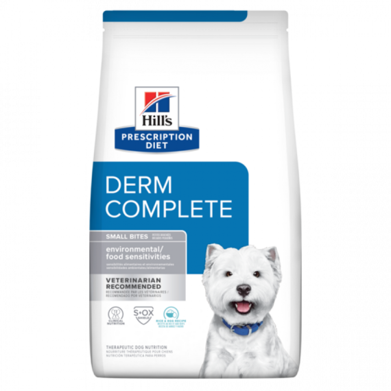 Hill's 希爾思 Derm Complete Small Bite - Skin / Food Sensitives	環境及食物過敏配方 狗乾糧 06.5kg (細粒) [605804]