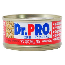 Dr.Pro 全機能系列 貓罐 吞拿魚 + 蝦 80g x 24罐原箱同款優惠 [DP25990]