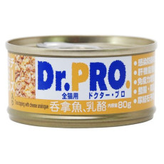 Dr.Pro 全機能系列 貓罐 吞拿魚 + 芝士 80g x 24罐原箱同款優惠 [DP25983]