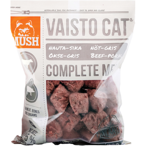 Mush - VAISTO*急凍*貓糧 牛+極光豬  3kg (白色)