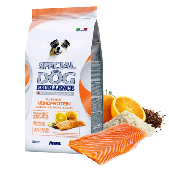 意大利 Excellence Le Chat 三文魚柑橘  健膚美毛配方 狗乾糧 3 kg  [SD-9862]