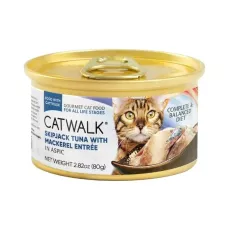 CATWALK 貓主食罐頭 - 鰹吞拿魚+鯖魚 80g [CW-TMC] (深藍)