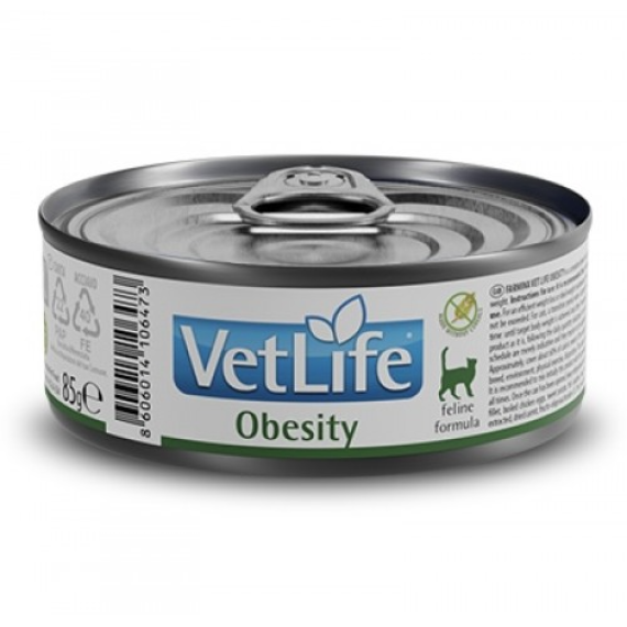 Farmina Vet Life Cat Obesity 貓用體重控制配方濕糧 85G x 12罐 (原箱出貨)