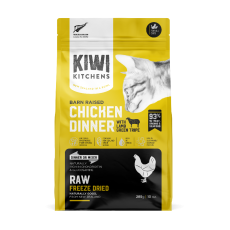 **清貨特價 (最佳食用日期:2025/01/31) ** Kiwi Kitchens - 凍乾全貓糧 – 穀飼雞肉配草原羊肉  285g (黃)