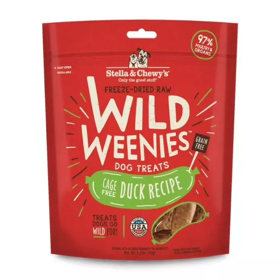 Stella & Chewy's [WW-DK-3.25]- Wild Weenies 凍乾香腸小食系列 放養鴨配方 3.25oz