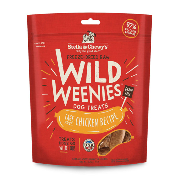 Stella & Chewy's [WW-CH-3.25]- Wild Weenies 凍乾香腸小食系列 放養雞配方 3.25oz