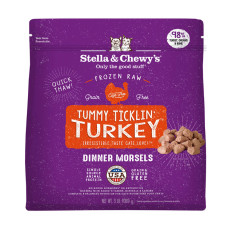 Stella & Chewy's FROZEN DINNER貓咪**急凍**生肉糧 - Tummy Ticklin’ Turkey 開胃火雞(火雞配方) 3lb