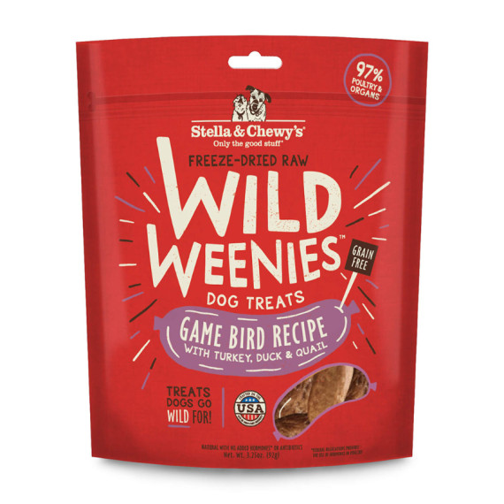 Stella & Chewy's [WW-GB-3.25]- Wild Weenies 凍乾香腸小食系列 獵鳥配方 3.25oz