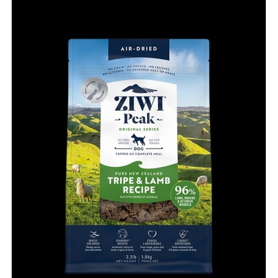 Ziwipeak 巔峰 無穀物狗糧 96% Tripe & Lamb 脫水草胃+羊肚 02.5kg [ADTL2.5]