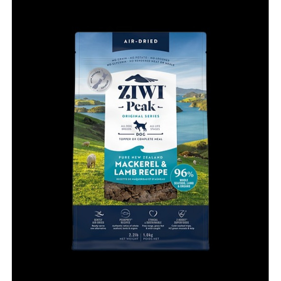 Ziwipeak 巔峰 無穀物狗糧 96% Mackerel & Lamb 脫水鯖魚+羊肉 454g [ADML0.4]