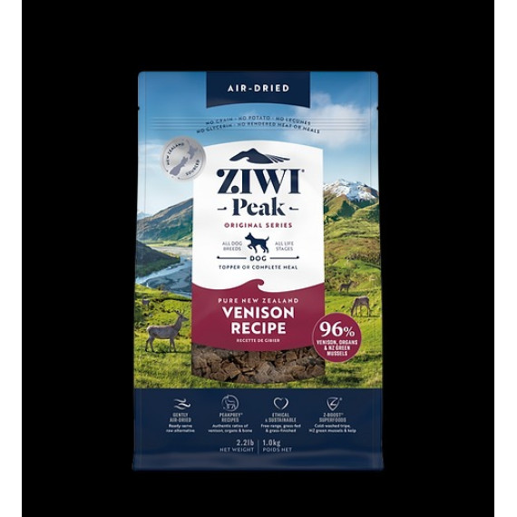 Ziwipeak 巔峰 無穀物狗糧 96% Venison 脫水鹿肉 01kg [ADV1]