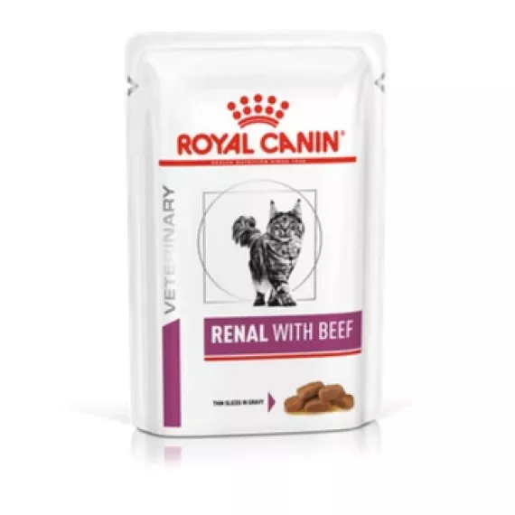 Royal Canin - Renal (RF23) (牛味) 獸醫配方 腎臟處方 貓濕包 85g x 12包/箱 [2916900/3176600]