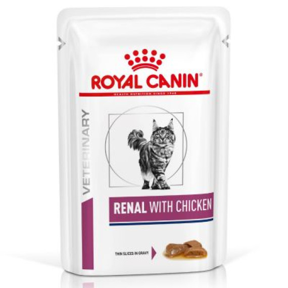 Royal Canin - Renal (RF23) (雞味肉汁Gravy with Chicken) 獸醫配方 腎臟處方 貓濕包 85克 x 12包/箱 [2917100]