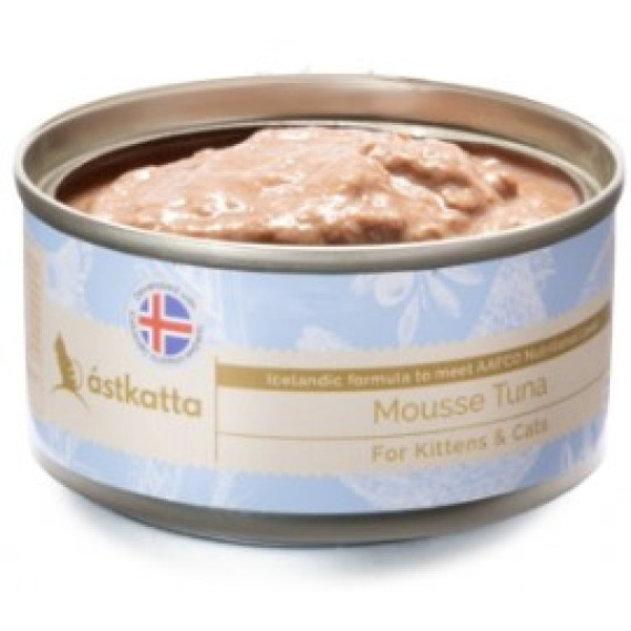 Astkatta [P00057] Mousse Tuna 全天然吞拿魚慕絲 幼貓及成貓配方 貓罐頭 80g (淺藍)