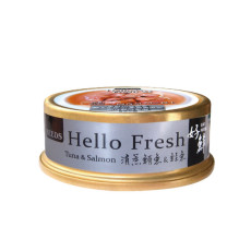 SEEDS Hello Fresh好鮮燉湯 hf02-清蒸鮪魚+鮭魚 貓罐頭 50g