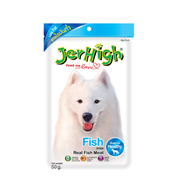 JerHigh 狗小食 Jer18-50g 魚肉條 50g