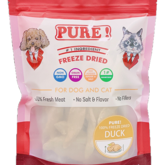 PURE! 100% [FDB100] Duck 冷凍脫水鴨胸肉 100g