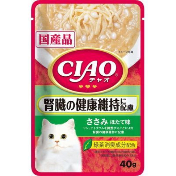 CIAO袋裝貓濕糧 IC-322 腎臟健康 雞肉(帶子味) 40g