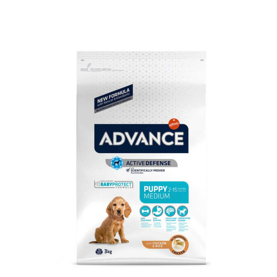 Advance - Active Defense Puppy Medium 日常護理系列 中型幼犬 狗糧 3kg [507319] (新舊包裝隨機發貨)