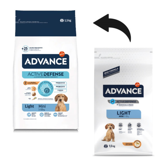 Advance - Active Defense Adult Mini Light 特殊護理系列 小型成犬 輕體配方 狗糧 1.5kg [923530] (新舊包裝隨機發貨)