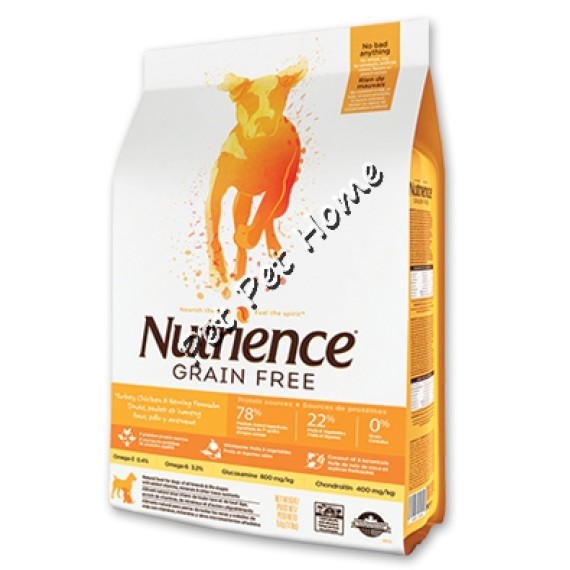 Nutrience 天然無穀物火雞+雞+鯡魚全犬配方 - 10 kg [D6179]