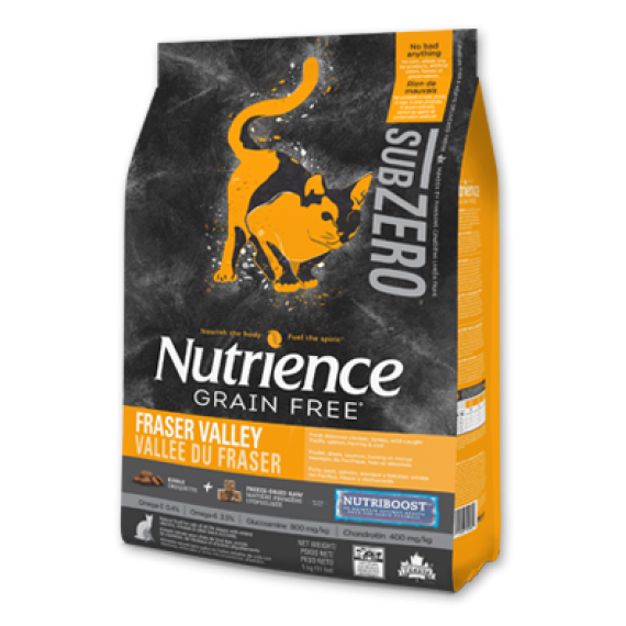 Nutrience SubZero 冷凍脫水鮮雞肉 無穀物雞+火雞+海魚 全貓配方 05LB [C2581] (黑底黃)