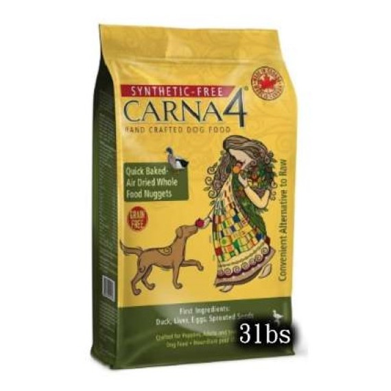 Carna4 CN3157 烘焙風乾無穀物鴨肉全犬糧 3lb